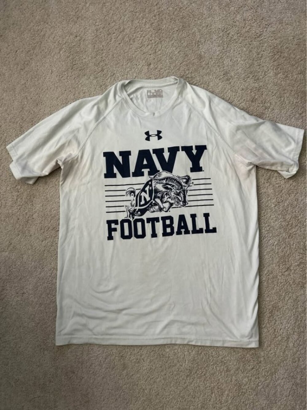 Navy football Under Armour tee men medium